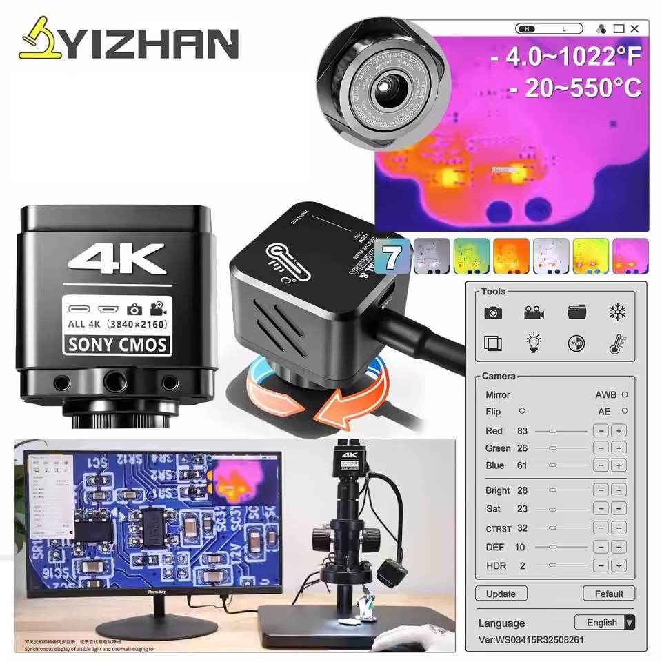 YIZHAN 열화상 카메라 256*192 픽셀 4k 전 - Electronics Repair In Usa 리뷰 및 가격